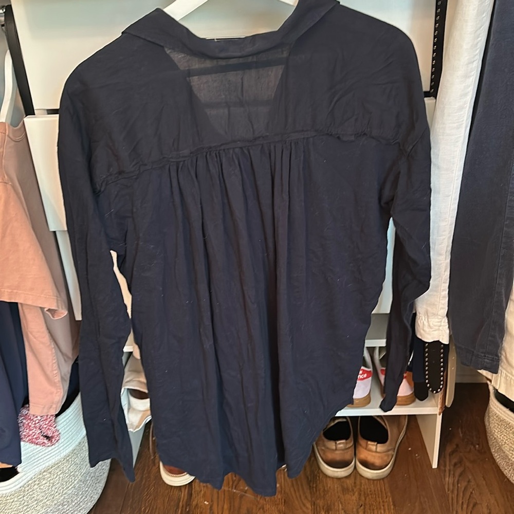 Splendid Paige Long Sleeve top Navy medium - Picture 5 of 5